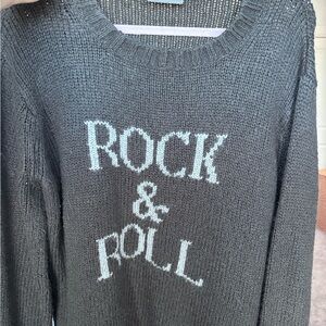 Wooden Ships Charcoal 'Rock & Roll' Sweater